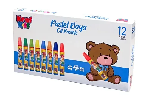 KRAF KIDS PASTEL BOYA 12 LI KK515