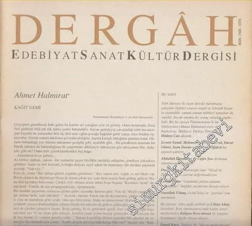 Dergâh: Aylık Edebiyat Sanat Kültür Dergisi - Sayı: 136 Haziran 2001, Cilt: 12       2001