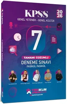 YEDİİKLİM 2026 KPSS GENEL YETENEK - GENEL KÜLTÜR FASİKÜL FASİKÜL 7 DEN