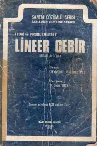 Teori ve Problemlerle Lineer Cebir Seymour Lipschutz