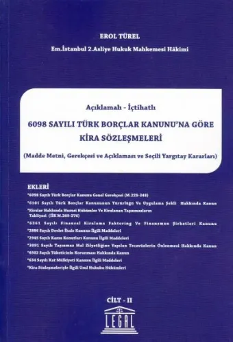 6098 Sayılı Türk Borçlar Kanunu' na Göre Kira Sözleşmeleri ( 2 Cilt Takım )