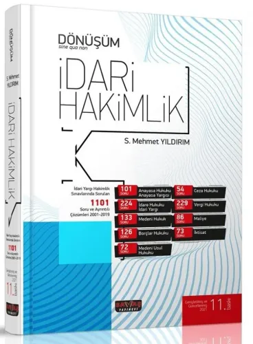Savaş Yayınları Dönüşüm İdari Hakimlik Soru Bankası