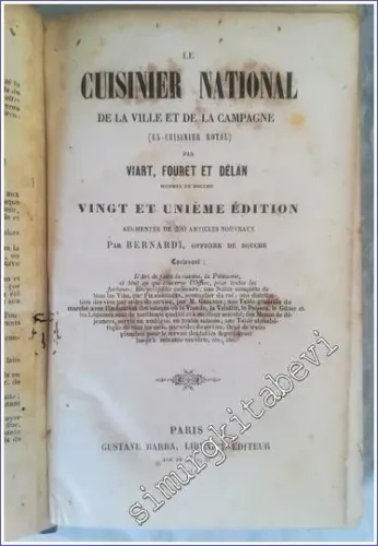Le Cuisinier National de la Ville et de la Campagne (Ex-Cuisinier Royal) -        1851