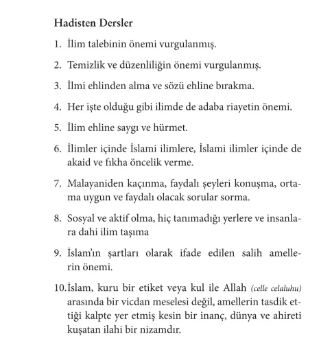 İmam Nevevi 40 Hadis - Dersler ve İbretler