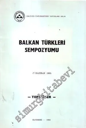 Balkan Türkleri Sempozyumu, 7 Haziran 1992 -        1992