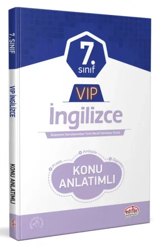 Editör Yayınları 7. Sınıf İngilizce VIP Konu Anlatımlı