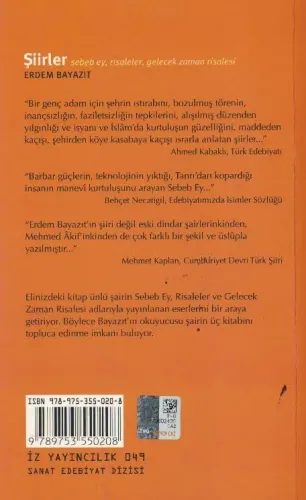 Şiirler (Sebeb Ey, Risaleler, Gelecek Zaman Risalesi) Erdem Bayazıt İz
