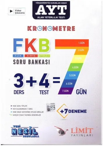 Limit Yayınları AYT Fizik Kimya Biyoloji Soru Bankası