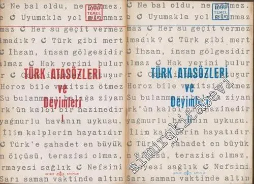 Türk Atasözleri ve Deyimleri 2 Cilt -        1971