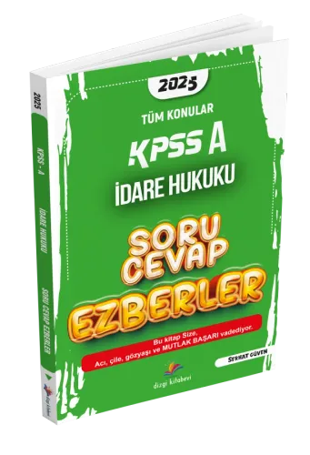 Dizgi Kitap Yayınları KPSS A Grubu İdare Hukuku Soru Cevap Ezberler