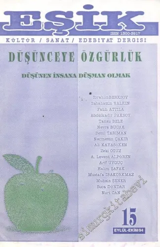 Eşik Kültür Sanat Edebiyat Dergisi - Sayı 15, Eylül - Ekim 1994