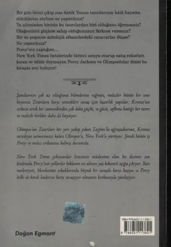 Son Olimposlu Percy Jackson ve Olimposlular 5 Rick Riordan Doğan Egmon