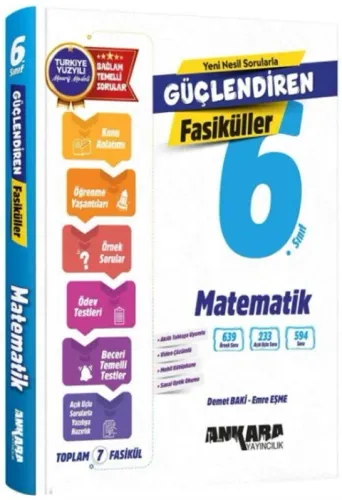 Ankara Yayıncılık 6. Sınıf Matematik Güçlendiren Etkinlikli Soru Bankası