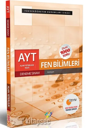 AYT Fen Bilimleri 25 li Deneme Sınavı FDD Yayınları