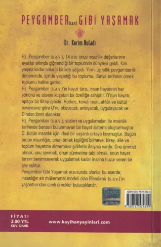 Peygamber Gibi Yaşamak Kerim Buladı Kayıhan Yayınları %50 indirimli
