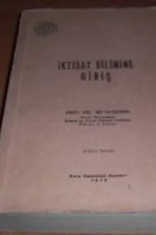 İktisat Bilimine Giriş