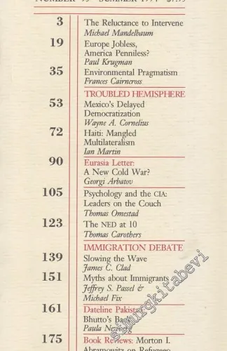 Foreign Policy - 95      Summer