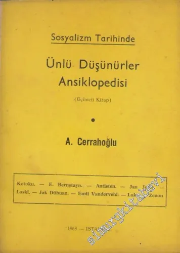 Sosyalizm Tarihinde Ünlü Düşünürler Ansiklopedisi (Üçüncü Kitap)