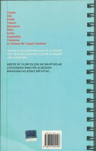 Öğretmenim Mori'yle Salı Buluşmaları Mitch Albom Boyner Yayınları %44 