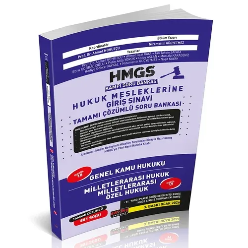 HMGS Kampı Genel Kamu Hukuku, Milletlerarası Hukuk Soru Bankası