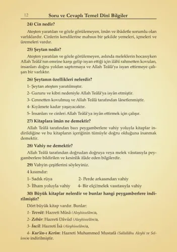 Soru ve Cevaplı Dini Bilgiler Hanefiler İçin