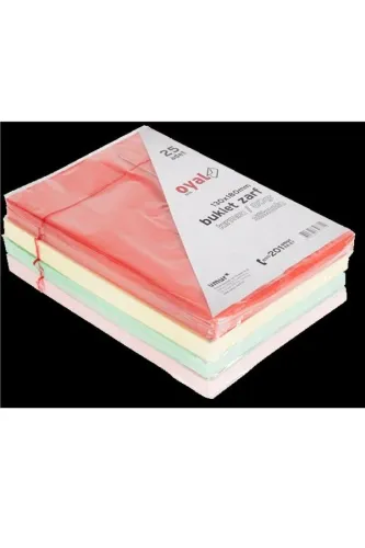 OYAL ZARF BUKLET 114x162 KARIŞIK RENKLİ 80GR.25 ADET