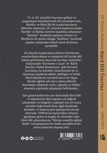 20. Yüzyılın Başlarında Kürd Dili Üzerine Çalışmalar 1900/1923