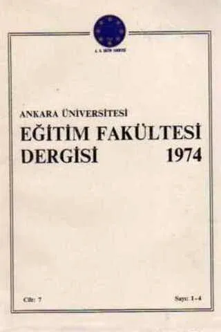 Ankara Üniversitesi Eğitim Fakültesi Dergisi 1974