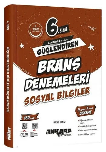 Ankara Yayıncılık 6. Sınıf Sosyal Bilgiler Güçlendiren Branş Denemeler