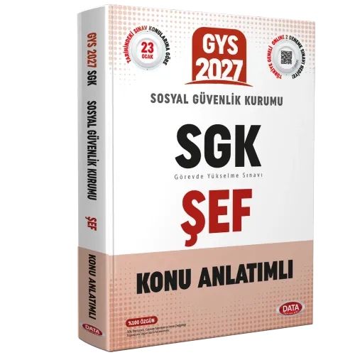 Data Yayınları 2027 Sosyal Güvenlik Kurumu (SGK) Şef GYS Konu Anlatımlı