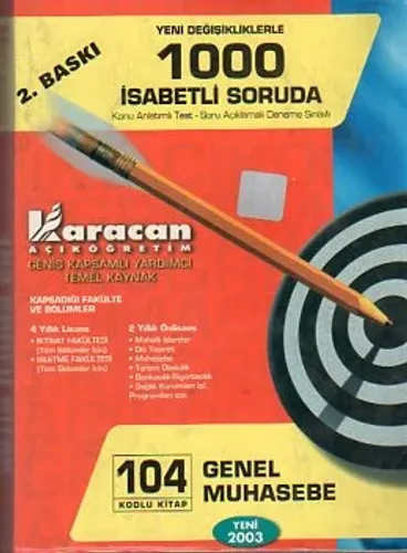 1.Sınıf Genel Muhasebe 104 Kodlu Kitap