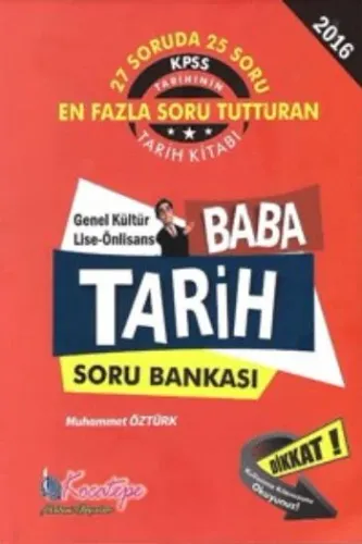 Kocatepe KPSS Genel Kültür Lise-Önlisans BABA Tarih Soru Bankası 2016