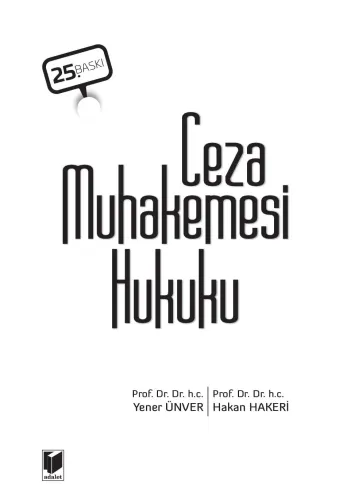 Ceza Muhakemesi Hukuku Yener Ünver