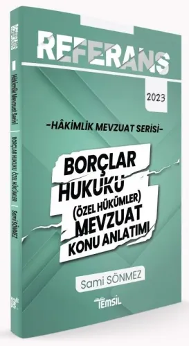 Referans Borçlar Hukuku Özel Hükümler Mevzuat Konu Anlatımı