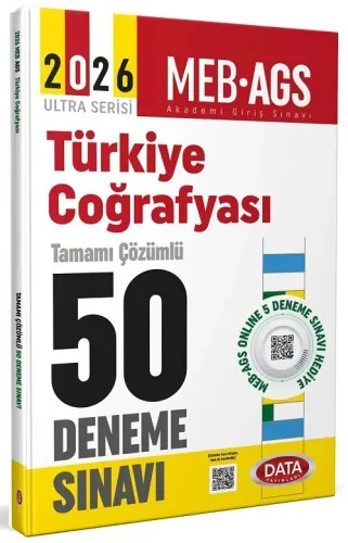 Data Yayınları 2026 MEB-AGS Türkiye Coğrafyası 50 Deneme Çözümlü Ultra Serisi