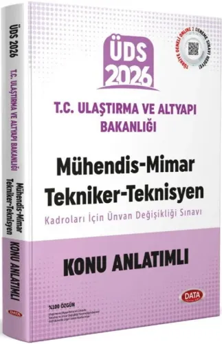 Data Yayınları 2026 Ulaştırma ve Altyapı Bakanlığı Mühendis-Mimar-Tekniker-Teknisyen Kadroları İçin Ünvan Değişikliği Sınavı Konu Anlatımlı