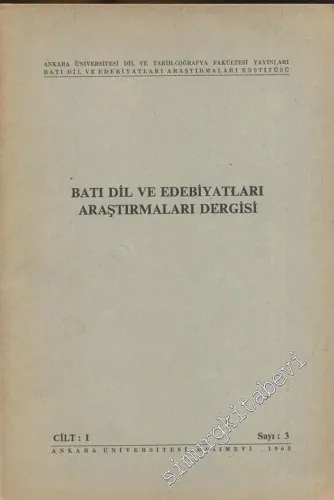 Batı Dil ve Edebiyatları Araştırmaları Dergisi - Sayı: 3    Yıl: 1