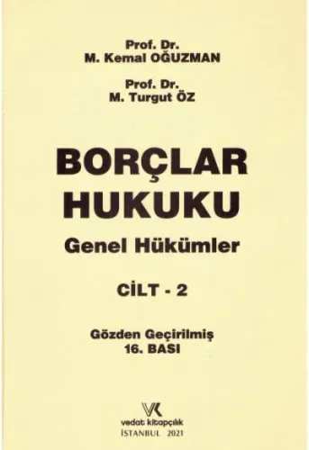 Borçlar Hukuku Genel Hükümler Cilt-2
