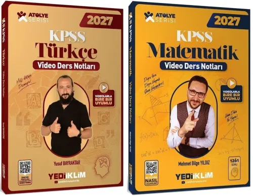 Yediiklim Yayınları 2027 KPSS Matematik ve Türkçe Atölye Video Ders Notları 2'li Set