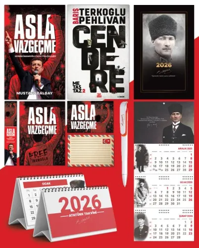 Asla Vazgeçme - Ayraç - Kartpostal - Poster - Cendere -  2026 Ajanda K
