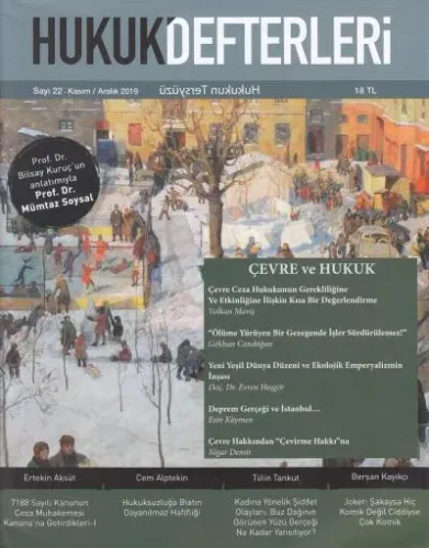 Hukuk Defterleri Sayı:22 Kasım/Aralık 2019