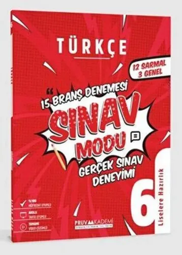 Pruva Akademi 6. Sınıf Türkçe Sınav Modu 15 Deneme