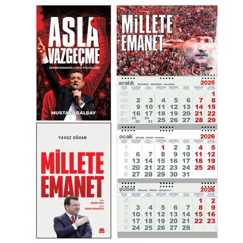 Asla Vazgeçme ve Millete Emanet - Gemici Duvar Takvimi-ME - Halkkitabe