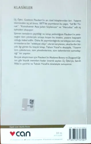 Üç Öykü Gustave Flaubert Can Yayınları