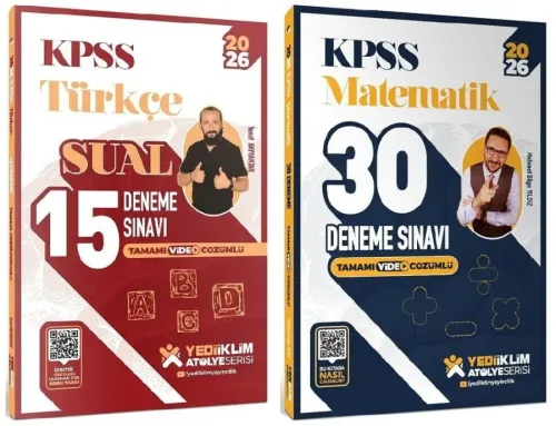 Yediiklim Yayınları 2026 KPSS Türkçe ve Matematik 45 Deneme Atölye Serisi 2'li Set
