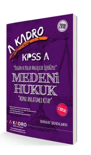 A Kadro KPSS A Medeni Hukuk Konu Anlatımlı 2018