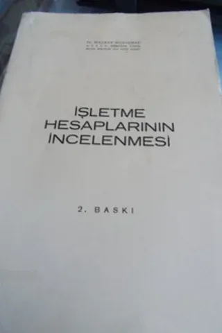 İşletme Hesaplarının İncelenmesi