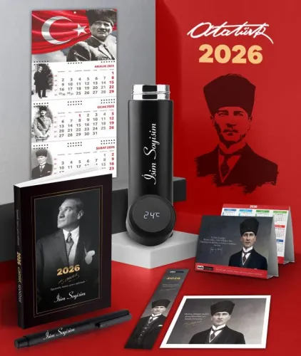 Kişiye Özel 2026 Atatürk İstikbal Ajanda - Ayyıldız Duvar Takvimi - Ma