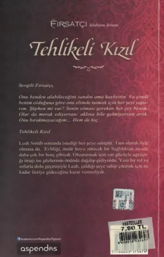 Tehlikeli Kızıl Tarryn Fisher Aspendos Yayıncılık %44 indirimli