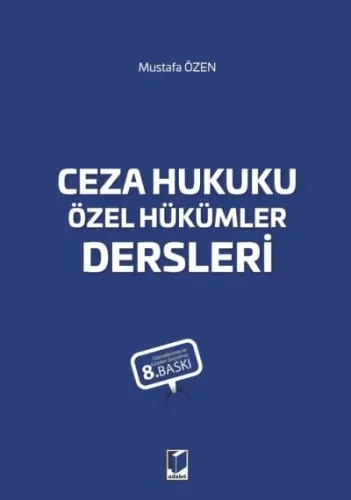 Ceza Hukuku Özel Hükümler Dersleri